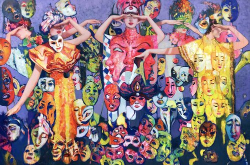 Mask of Masks van Emil Aziz, Schilderij te koop op Singulart