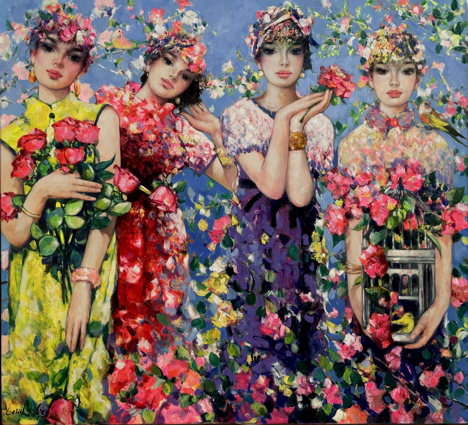 The Scent of Fashion Emil Aziz Originalgemälde zu verkaufen