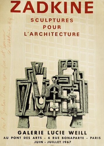 Expo 67 - Galerie Lucie Weill (signed) by Ossip Zadkine, Work on Paper for Sale on Singulart
