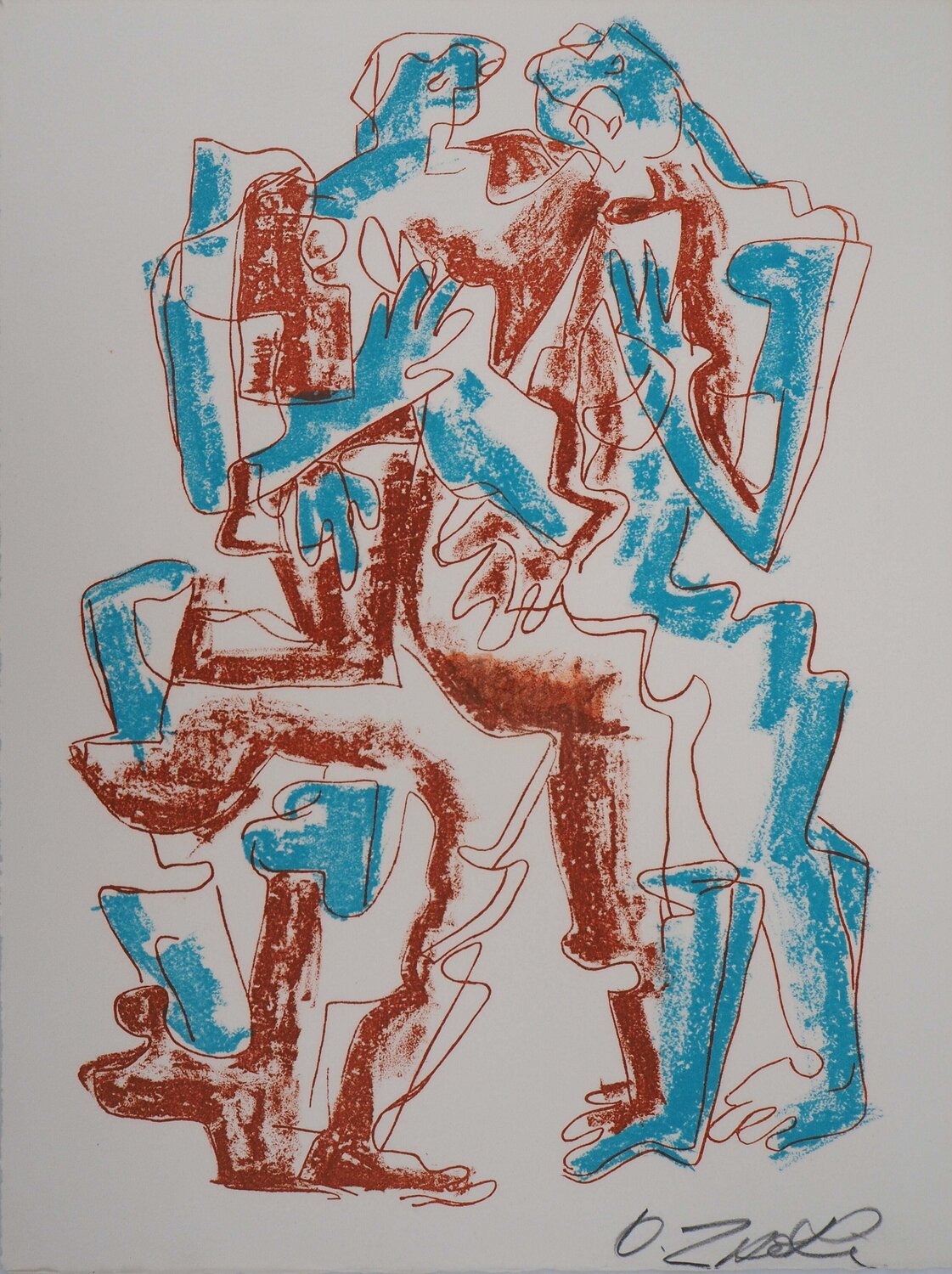 Le couple sculptural Ossip Zadkine Impresión en venta