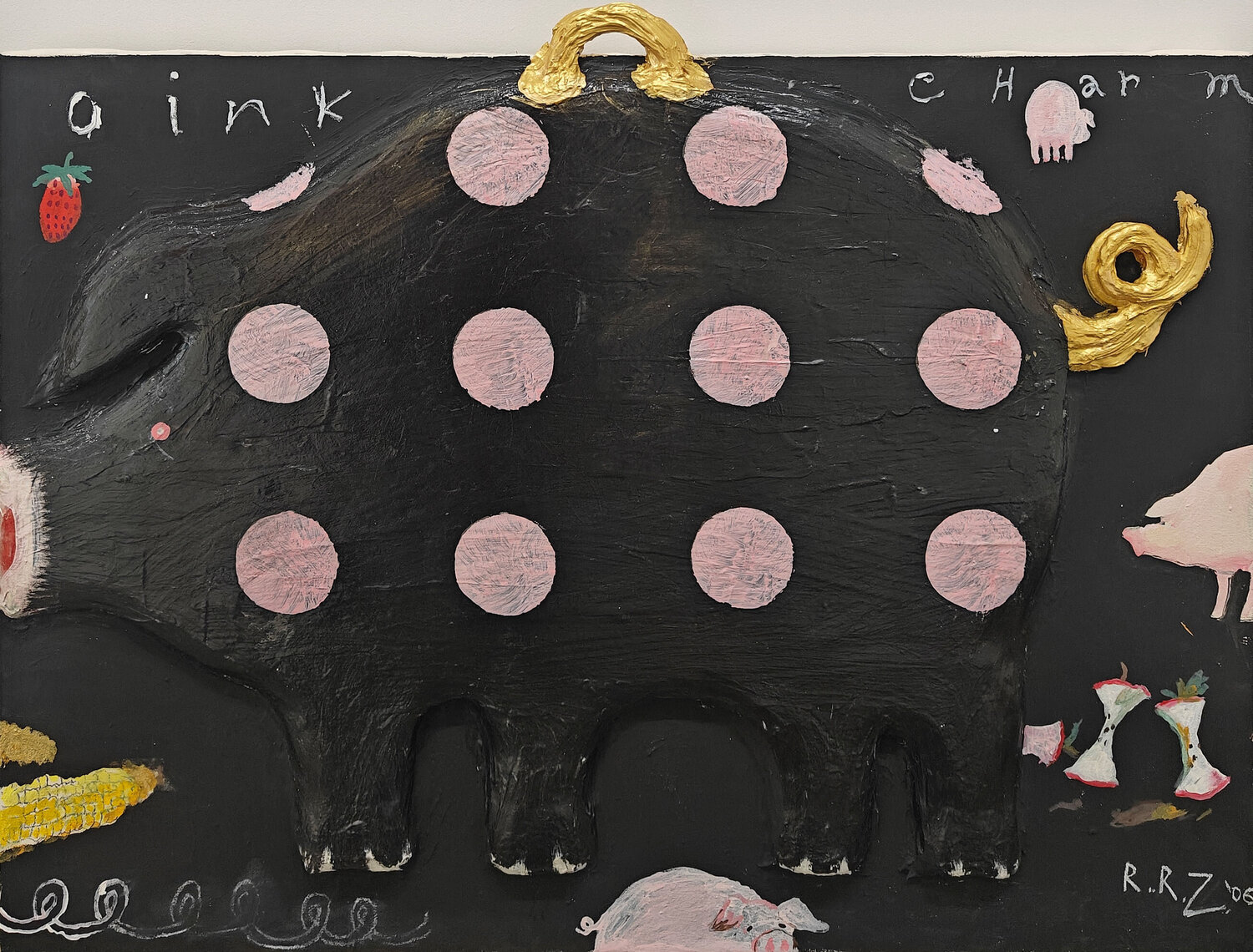 Oink Charm Robert Zakanitch Original painting for sale