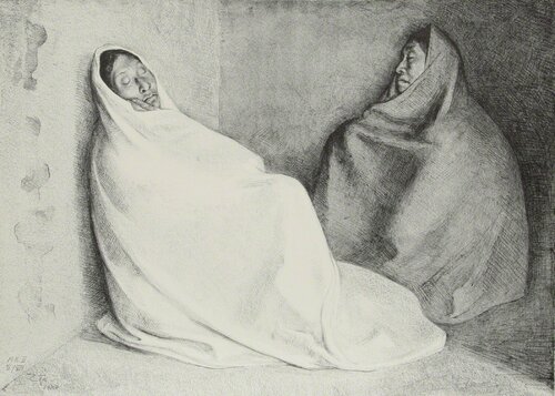 Dos Mujeres Sentadas van Francisco Zúñiga, Afdruk te koop op Singulart