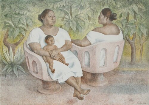 Yucatecas en la Parque di Francisco Zúñiga, Stampa in vendita su Singulart