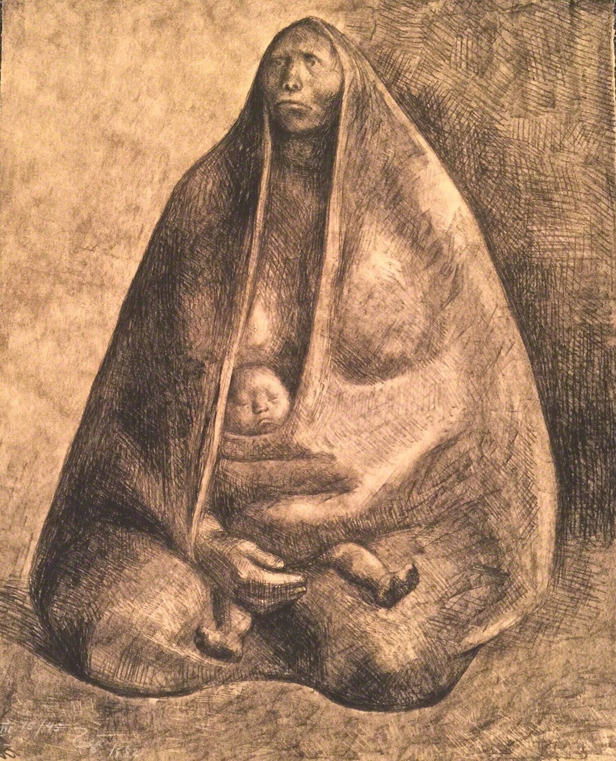 Mujer con Nino Francisco Zúñiga Stampa in vendita