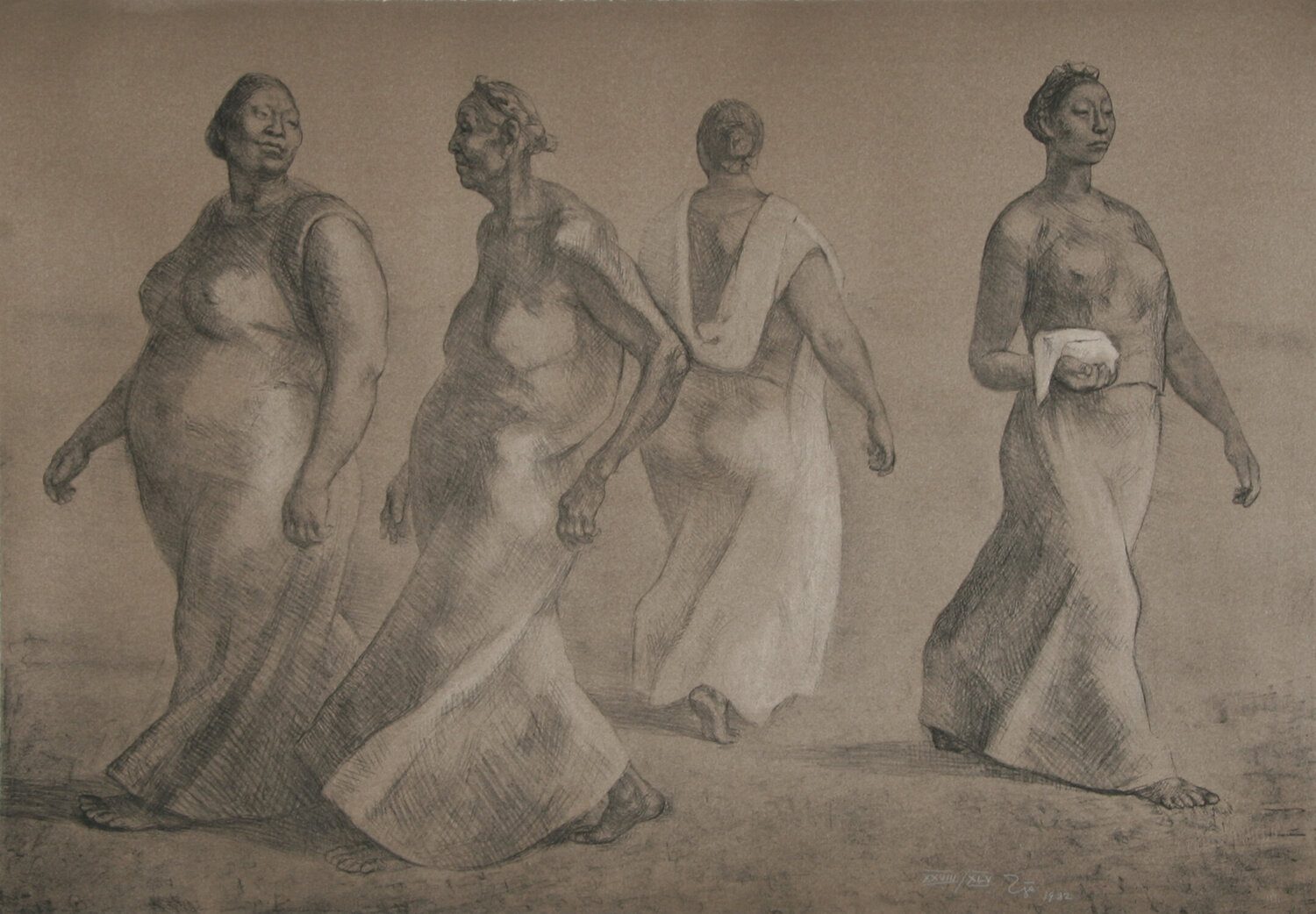 Mujeres Caminando II Francisco Zúñiga Druck zu verkaufen