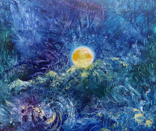 Full Moon par Margarita Akhmetgaleeva, Peinture en vente sur Singulart