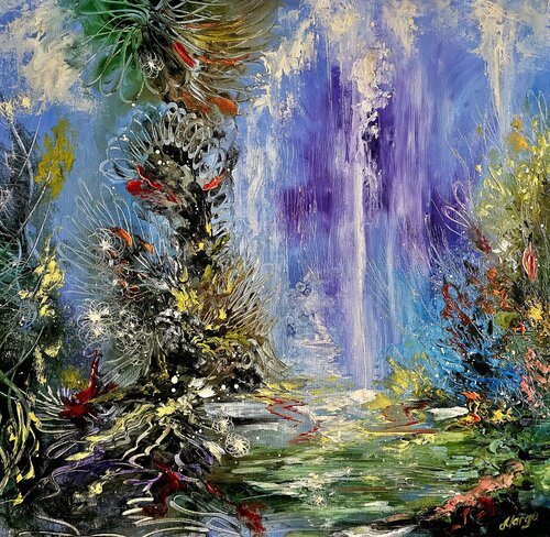 Heavenly  Waterfall von Margarita Akhmetgaleeva, Malerei kaufen auf Singulart