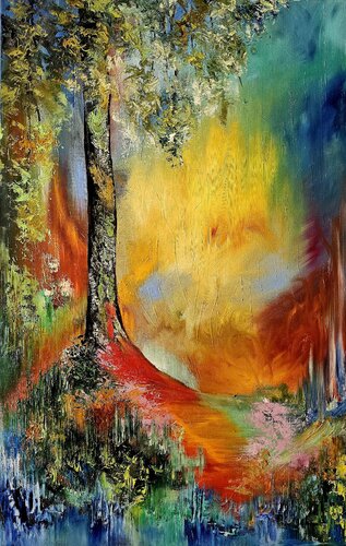 Magic Forest par Margarita Akhmetgaleeva, Peinture en vente sur Singulart