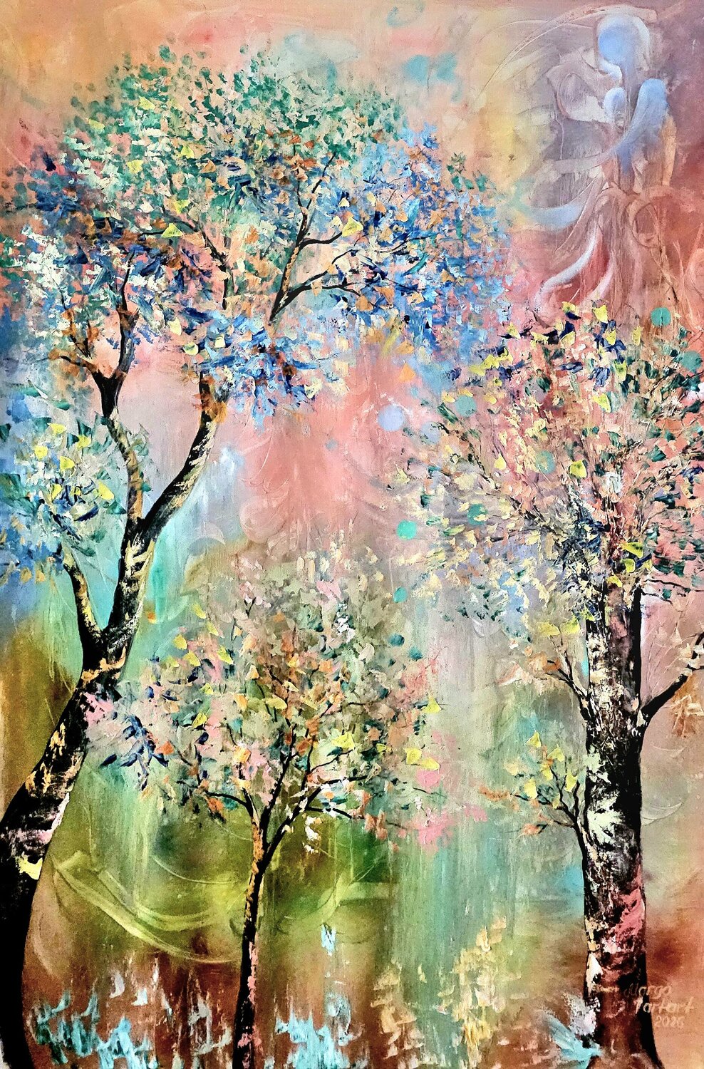 Trees of the Inner Light Margarita Akhmetgaleeva Originalgemälde zu verkaufen