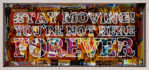 STAY MOVING!  YOU’RE NOT HERE FOREVER van Xavi Castel, Schilderij te koop op Singulart