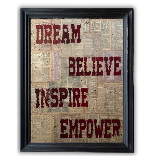 DREAM BELIVE INSPIRE EMPOWER von Xavi Castel, Malerei kaufen auf Singulart
