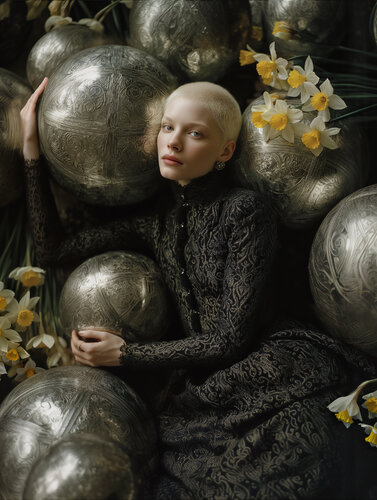 NARCISSISTIC GARDEN– Fine Art Print by Inna Etuvgi von Inna Etuvgi, Digital kaufen auf Singulart