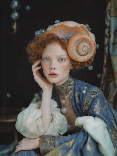 Elegant Armour — Fine Art Print by Inna Etuvgi - Limited Edition Symbolic Portrait di Inna Etuvgi, Digitale in vendita su Singulart