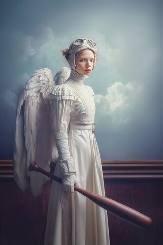 Angel the Guardian – Symbolic Fine Art Print by Inna Etuvgi van Inna Etuvgi, Digitaal te koop op Singulart