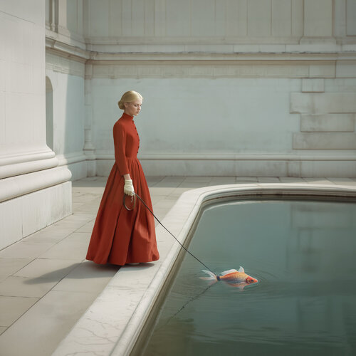 Fish on Leash - Collector’s Master Edition de Inna Etuvgi, Digital a la venta en Singulart