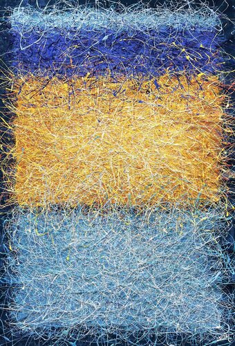 Inspired by Rotko, blue and yellow van Nadiia Antoniuk, Schilderij te koop op Singulart