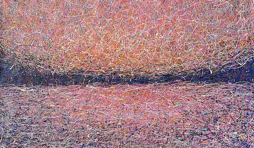 Gentle seascape Jackson Pollock Style van Nadiia Antoniuk, Schilderij te koop op Singulart