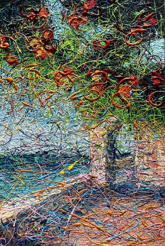 Summer rhythm of the old town van Nadiia Antoniuk, Schilderij te koop op Singulart