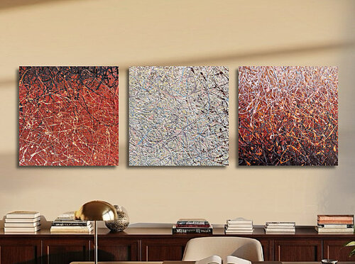 Day one - Triptych von Nadiia Antoniuk, Malerei kaufen auf Singulart
