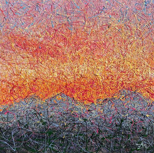 Where the Moment Breathes - framed van Nadiia Antoniuk, Schilderij te koop op Singulart