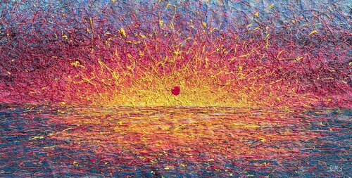 Woven Sunset van Nadiia Antoniuk, Schilderij te koop op Singulart