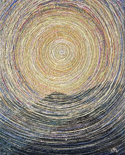 Serenity Woven in Light - Ready to hang van Nadiia Antoniuk, Schilderij te koop op Singulart