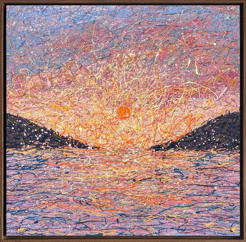 A Moment Held by Sunrise - framed von Nadiia Antoniuk, Malerei kaufen auf Singulart
