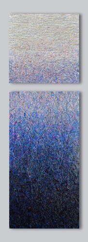 In search of silence- 3 (blue) van Nadiia Antoniuk, Schilderij te koop op Singulart