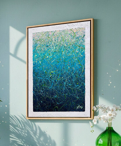In the Quiet of Closed Eyes - Framed van Nadiia Antoniuk, Schilderij te koop op Singulart