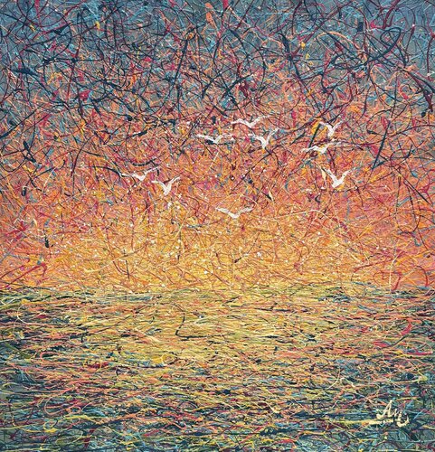 Moments Between Breaths van Nadiia Antoniuk, Schilderij te koop op Singulart