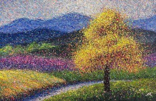 Fragments of Unseen Happiness de Nadiia Antoniuk, Pintura a la venta en Singulart