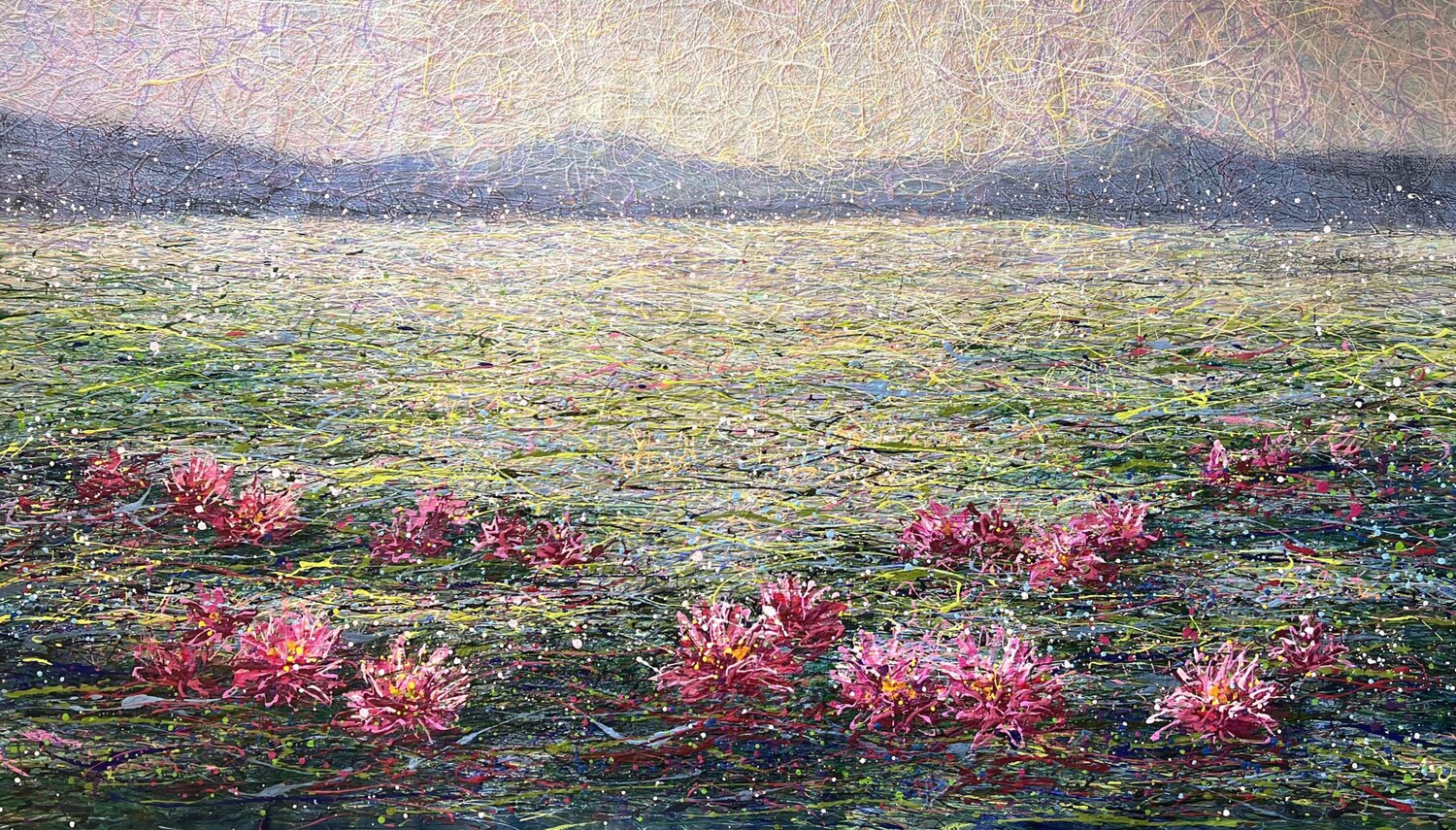 Claude Monet's Water lilies Nadiia Antoniuk Originalgemälde zu verkaufen