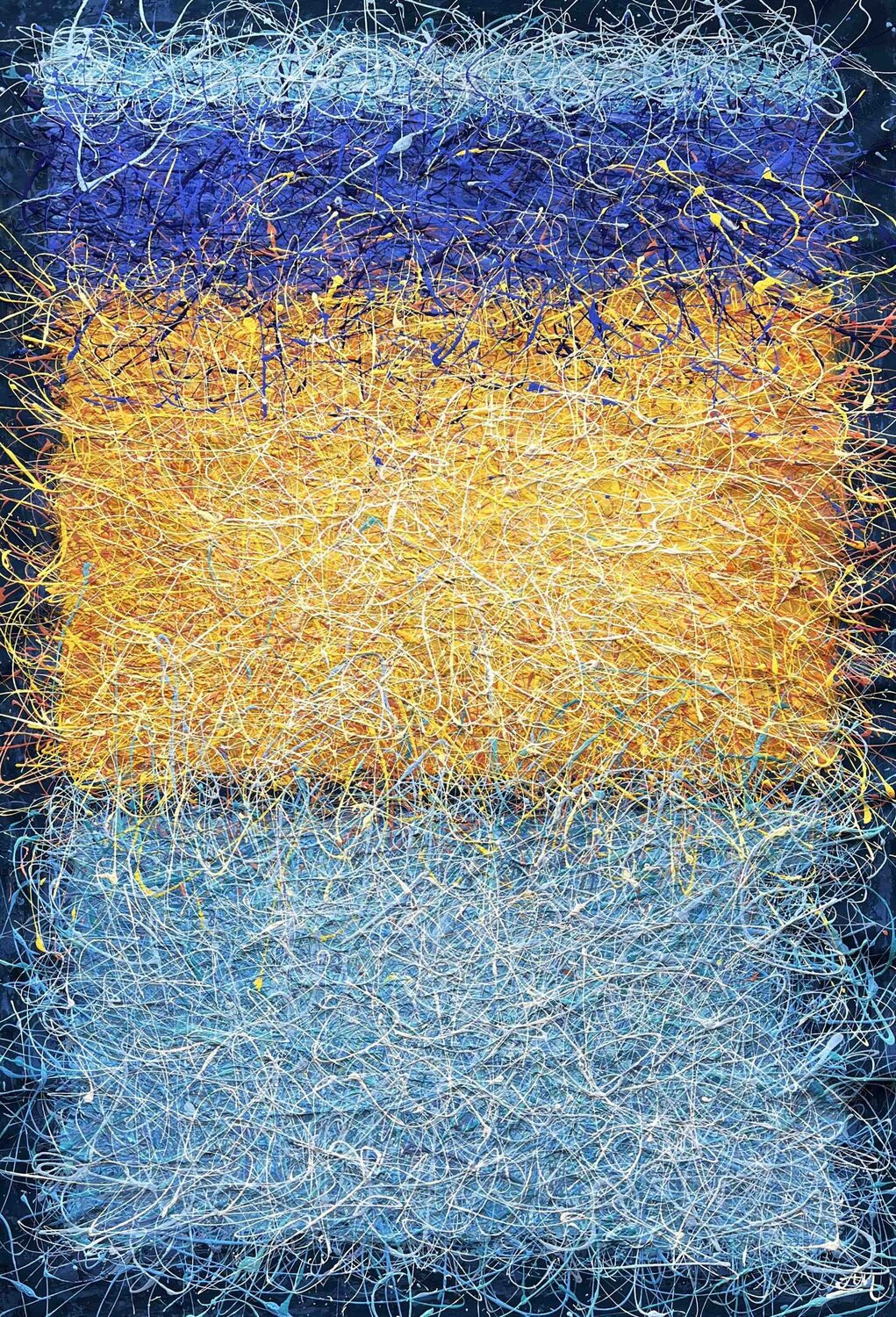 Inspired by Rotko, blue and yellow Nadiia Antoniuk Originalgemälde zu verkaufen