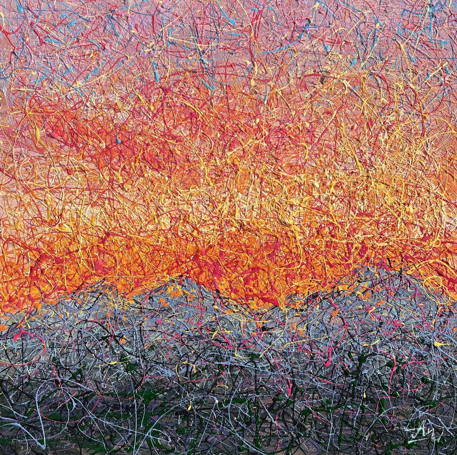 Where the Moment Breathes - framed Nadiia Antoniuk Originalgemälde zu verkaufen