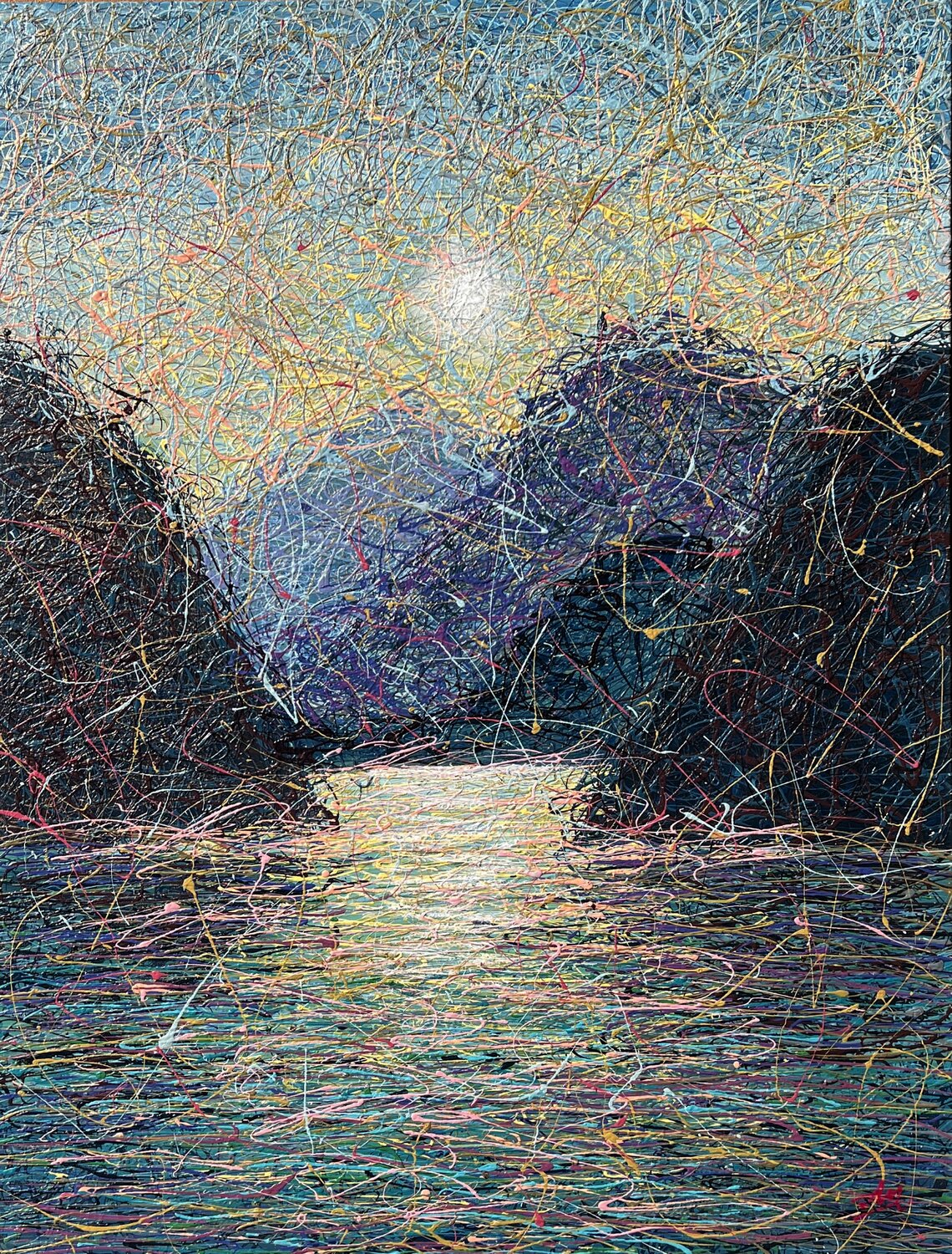 Echoes of the Alps Nadiia Antoniuk Originalgemälde zu verkaufen