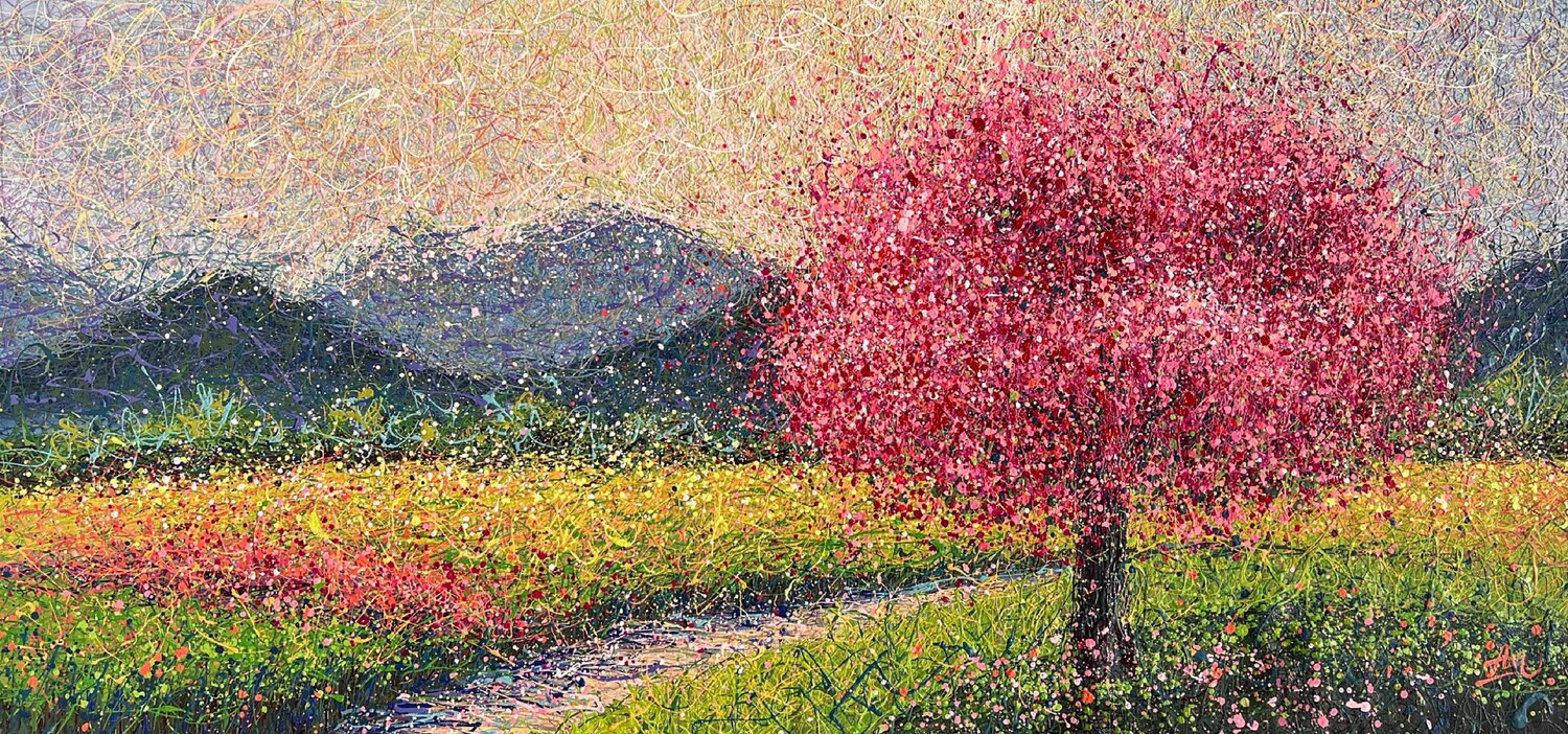 Scarlet Breath Nadiia Antoniuk Pintura original en venta