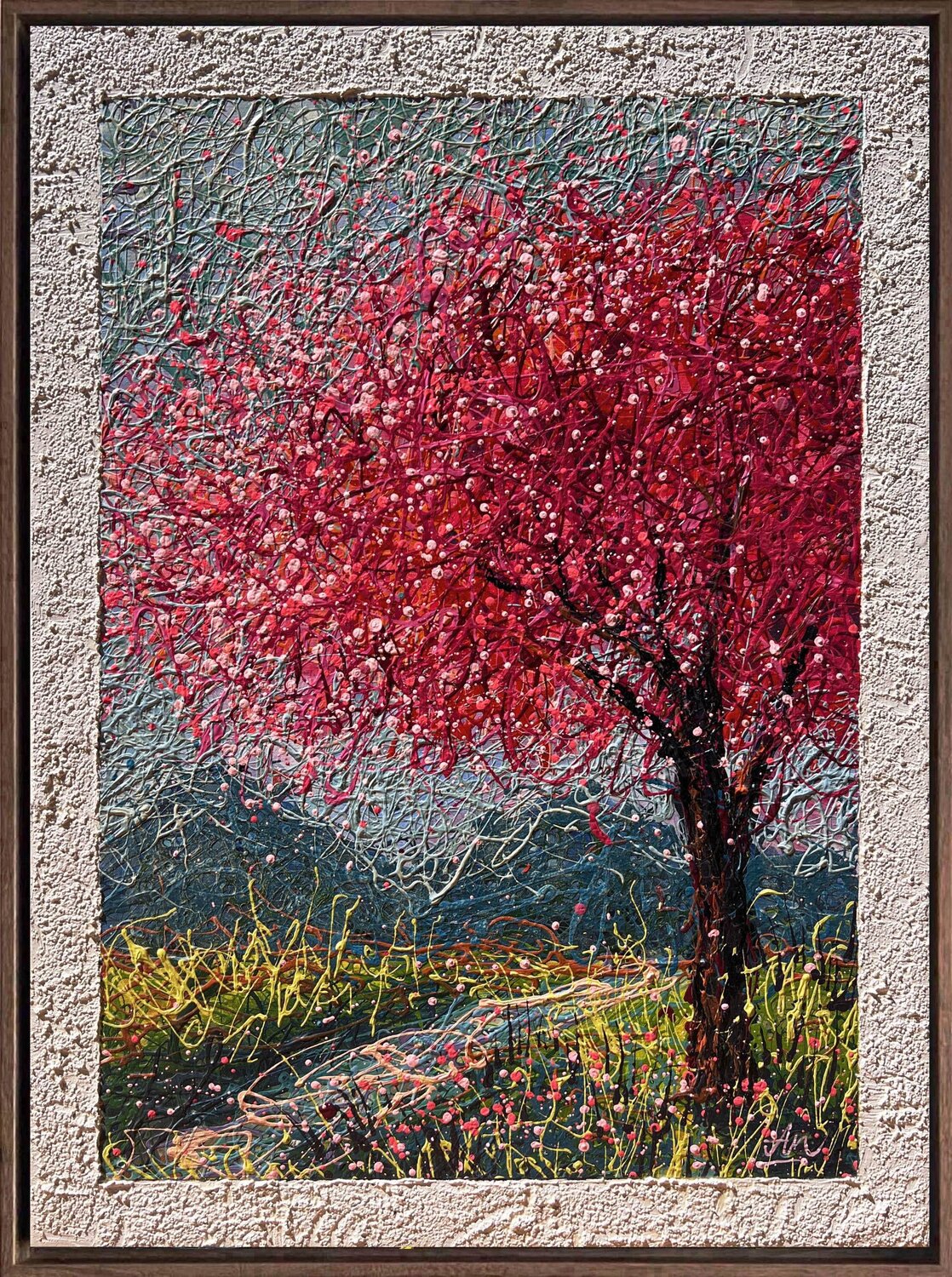 Under the Golden Canopy - Framed Nadiia Antoniuk Originalgemälde zu verkaufen