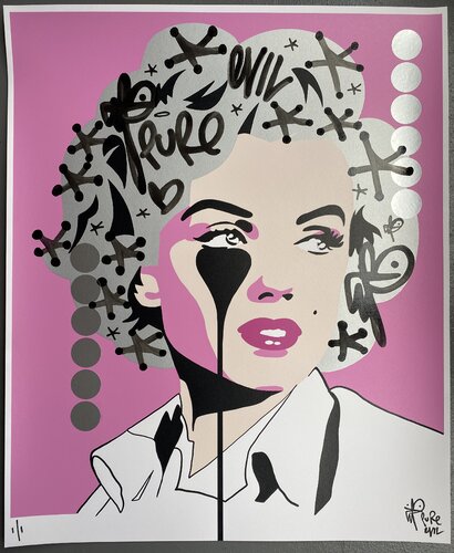 Handfinished Arthur Miller's Nightmare - Vertical Dots by Pure Evil, Print for Sale on Singulart