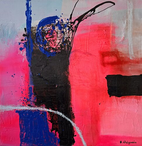 Pinkes Glück von Urszula Widzgowska, Malerei kaufen auf Singulart