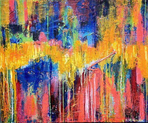Der bunte Unterbrechungspfad di Urszula Widzgowska, Pittura in vendita su Singulart