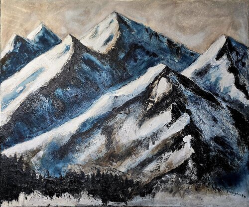 Tatra in der Stille des Schnees by Urszula Widzgowska, Painting for Sale on Singulart