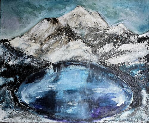 Eisige Magie des Morskie Oko von Urszula Widzgowska, Malerei kaufen auf Singulart