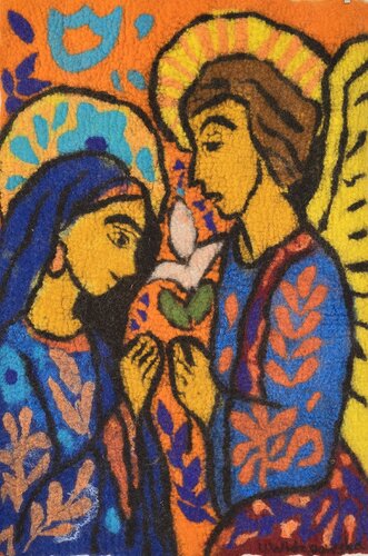 VERKÜNDIGUNG IM DIALOG DES LICHTS by Urszula Widzgowska, Textile for Sale on Singulart