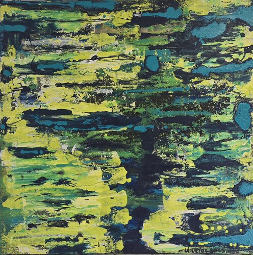 Moos und Smaragd: Die Tiefe von Urszula Widzgowska, Malerei kaufen auf Singulart