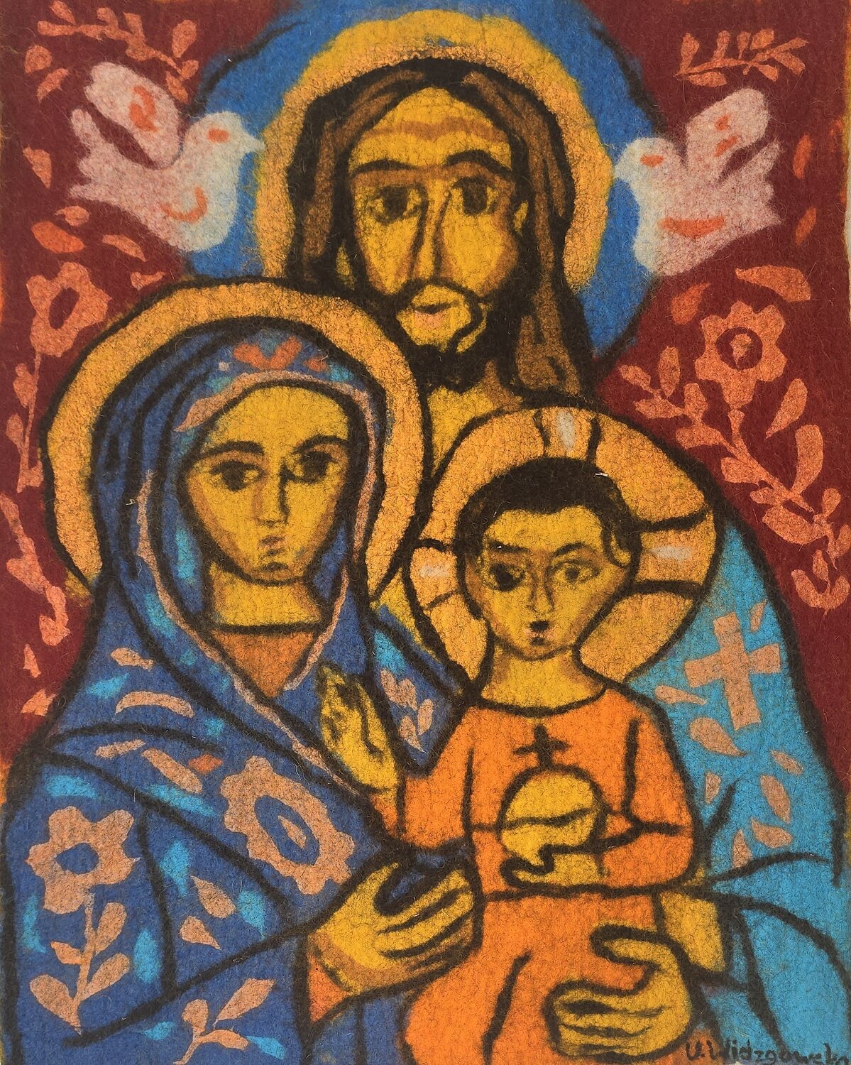Die Geborgene Familie Urszula Widzgowska Textil zu verkaufen