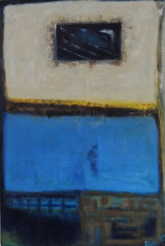 A YELLOW LINE di Eleni Pappa Tsantili, Pittura in vendita su Singulart