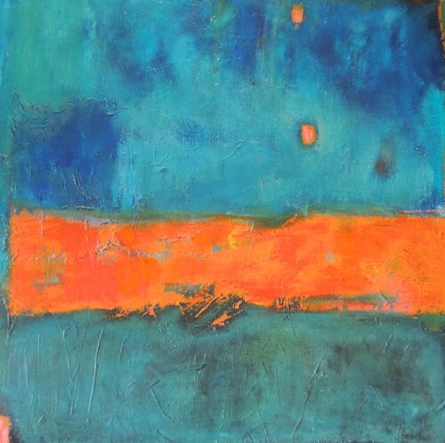 ORANGE LINES by Eleni Pappa Tsantili, Painting for Sale on Singulart