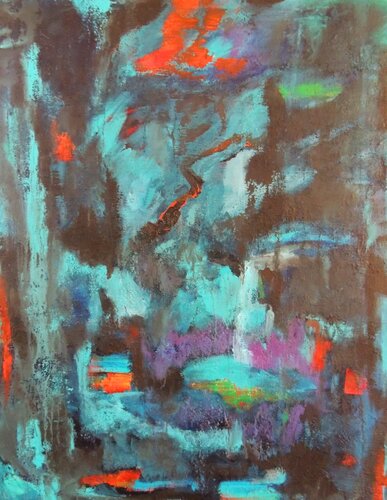LEANING AGAINST THE COAST di Eleni Pappa Tsantili, Pittura in vendita su Singulart