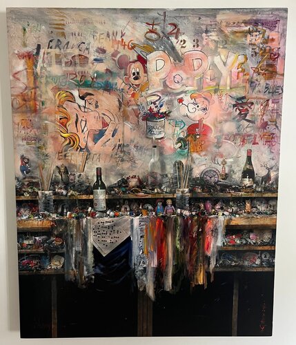 ATELIER SPINACH BLUE 2012 di François D'IZARNY, Pittura in vendita su Singulart