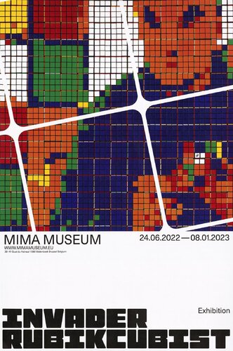 RUBIKCUBIST (affiche exposition 1) van Invader, Afdruk te koop op Singulart